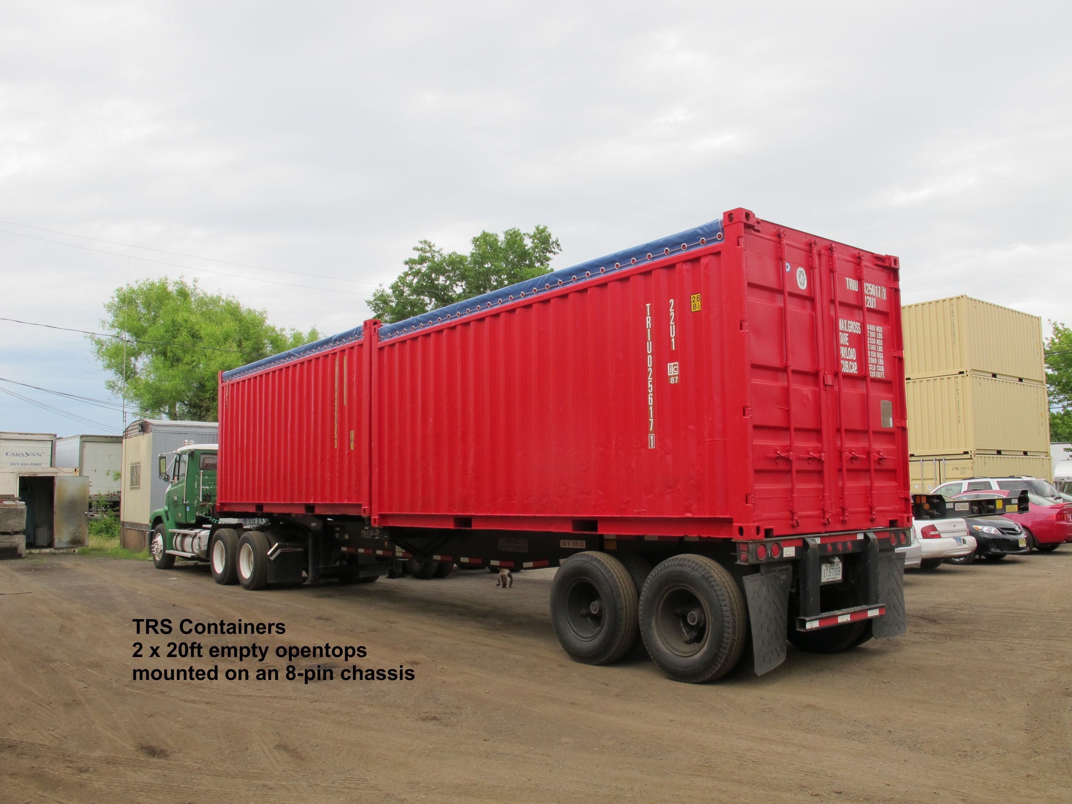 TRS Containers sells rents refurbishes used ISO opentop containers for export or domestic use