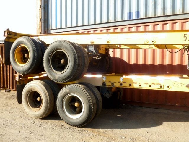 TRS Containers sells and rents used ISO container chassis including 40 - 45ft long extendables