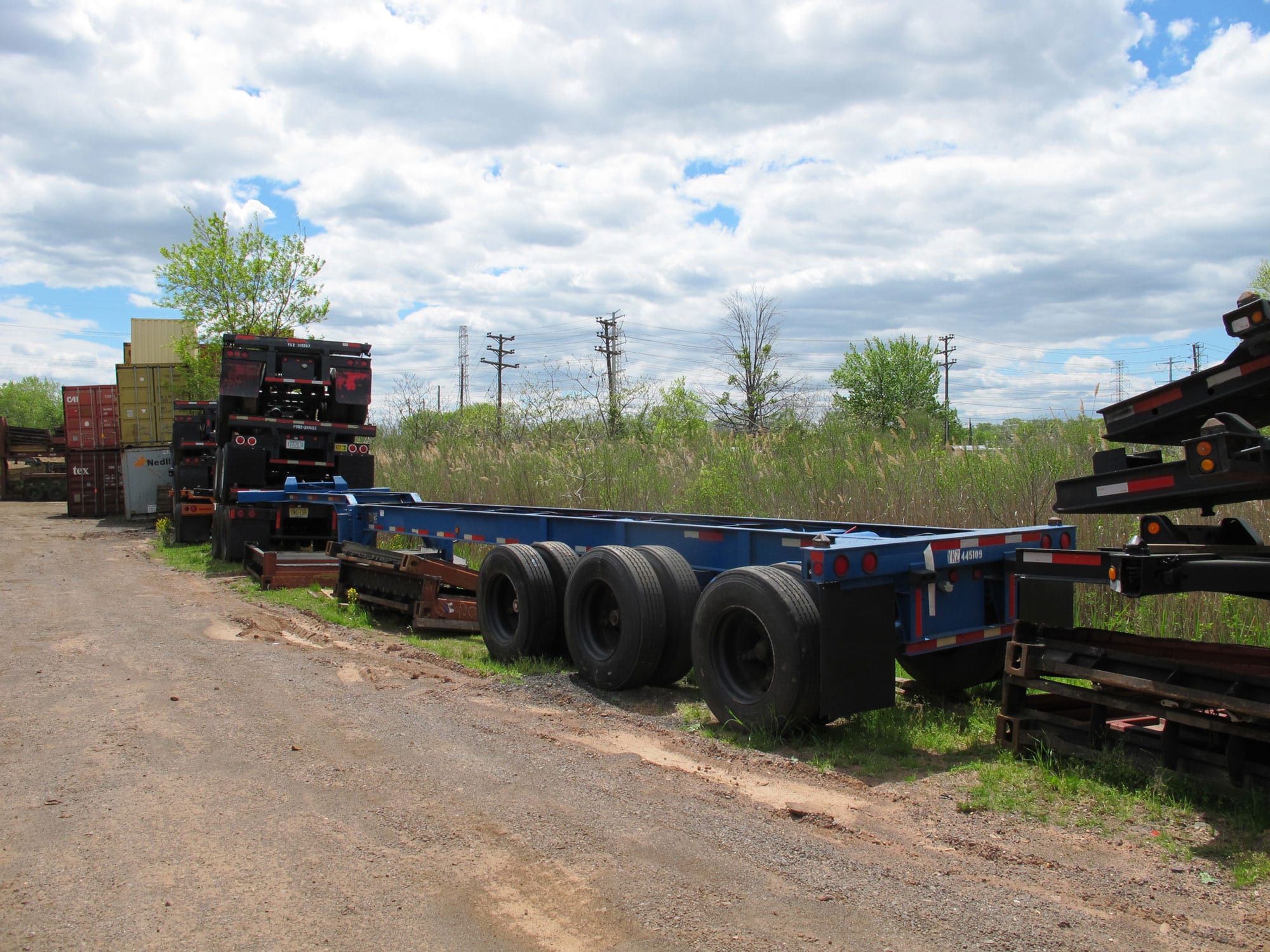 TRS Containers a full service chassis depot sells rents repairs registers and trucks chassis