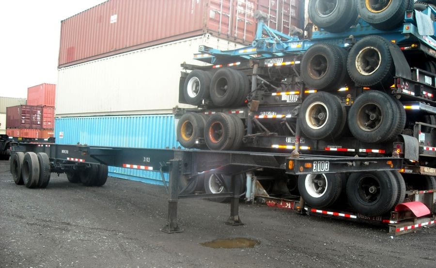 TRS Containers a full service chassis depot: 20ft and 40ft chassis for sale and rent