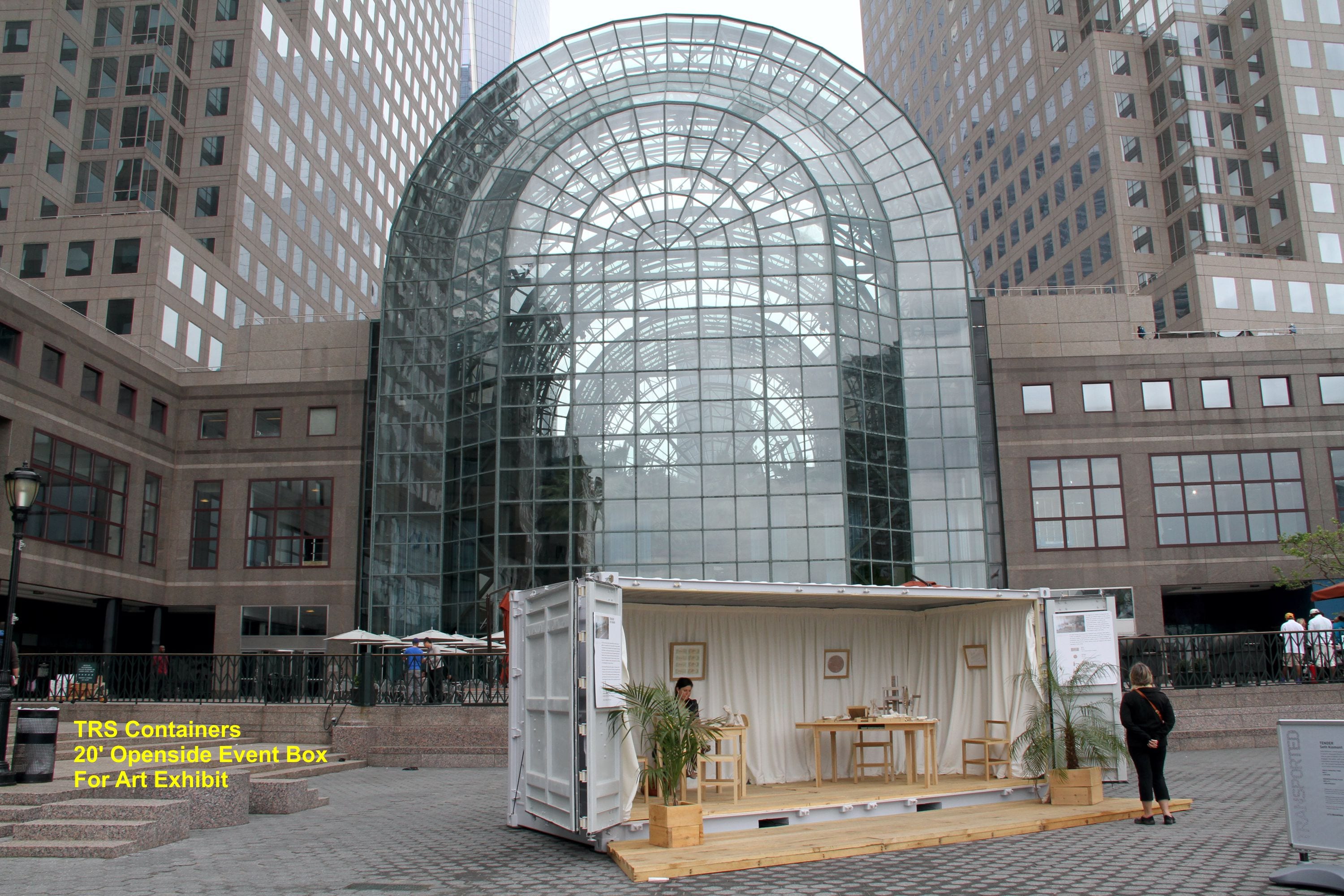 TRS Containser sells and rents standard and specialized ISO shipping containers for Art Exhibits