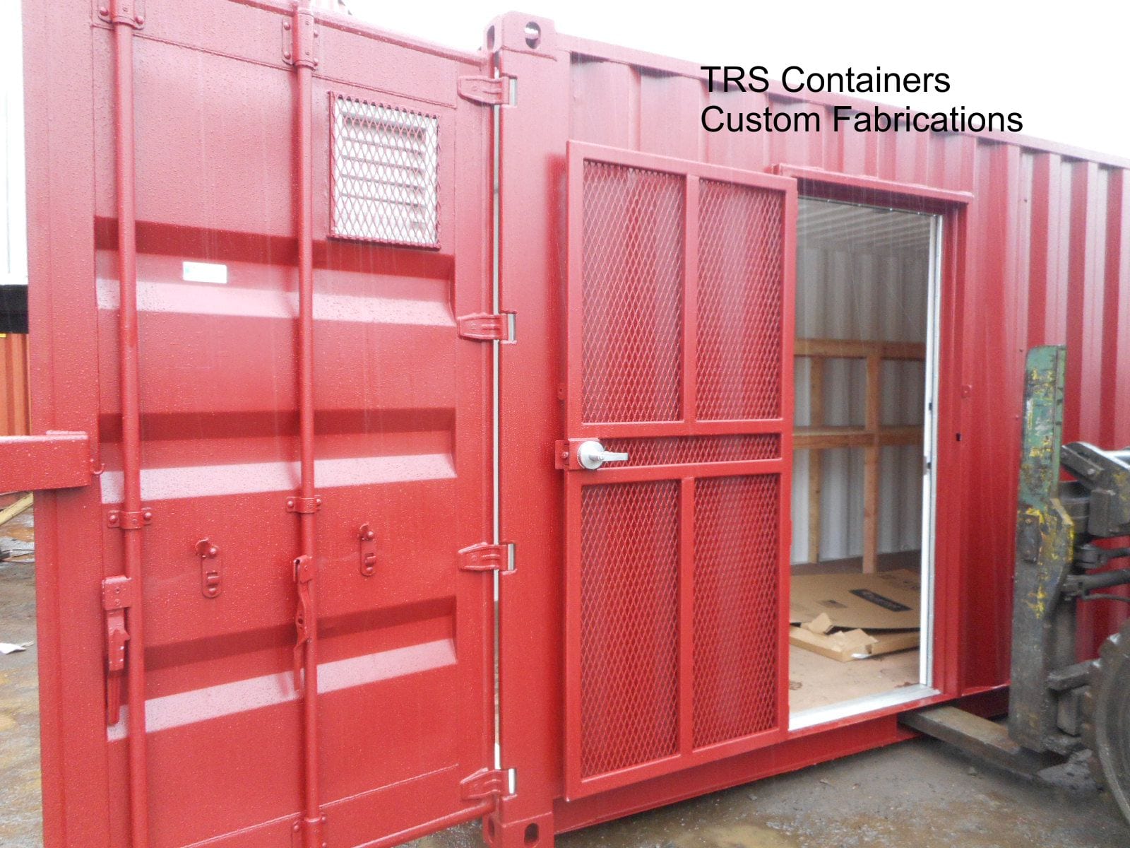 Highly secure steel expanded metal man door